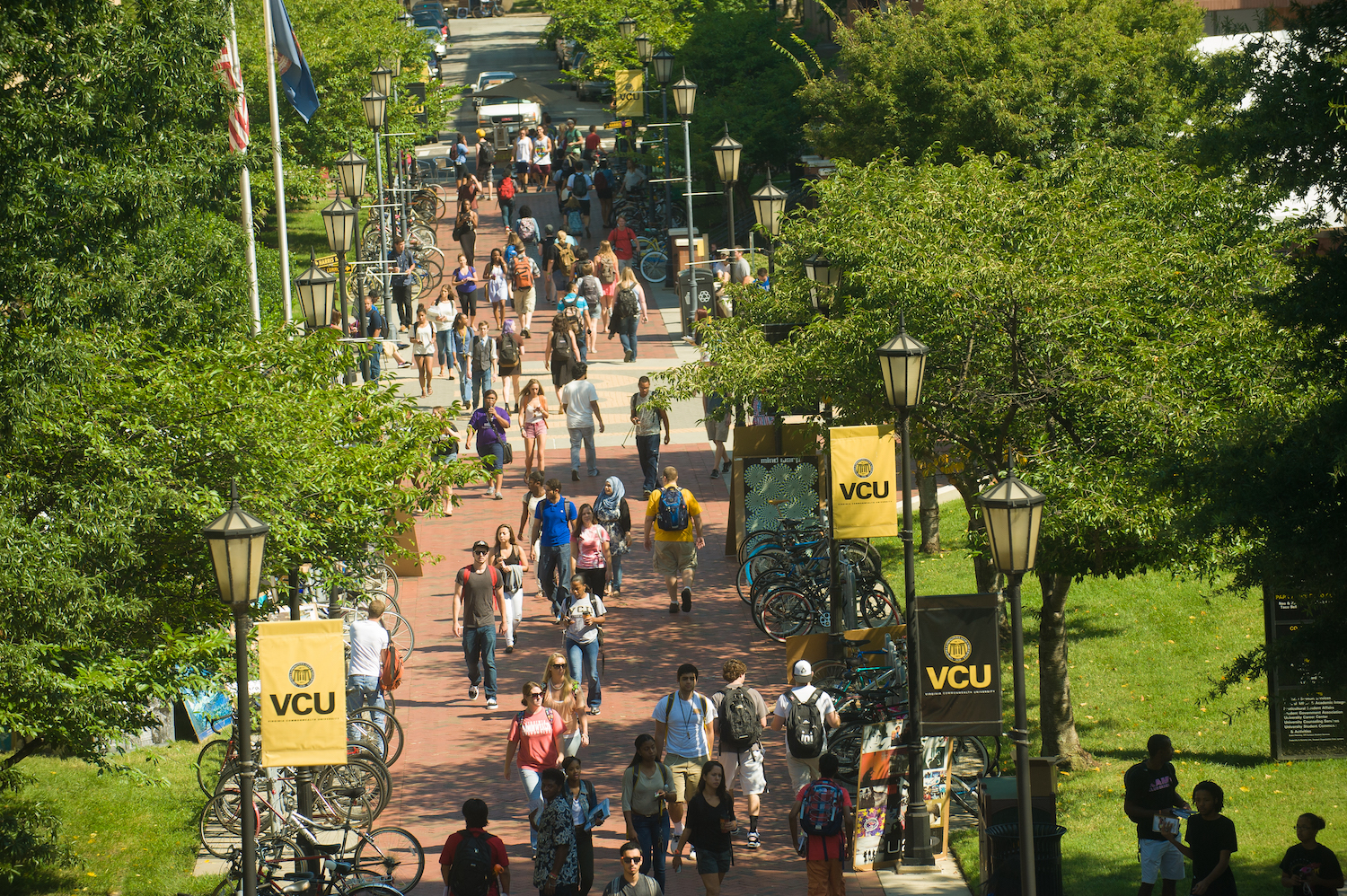 Photo of people walking on VCU campus