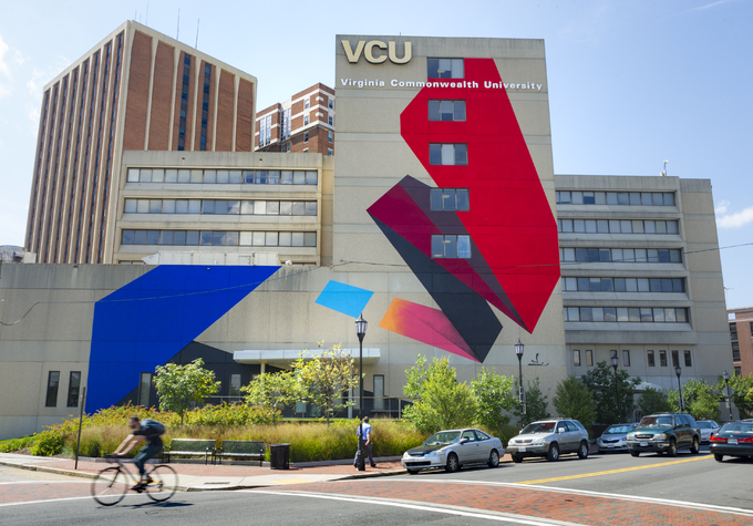 Photo of mural on the side of VCU's Honor's College Building